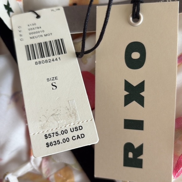 RIXO Anthropologie NWT RIXO Gail V-Neck Floral Ruffled Maxi Dress size S. - Picture 9 of 9